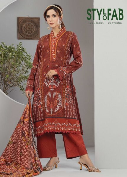 Pakistani Digital Printed Lawn-186