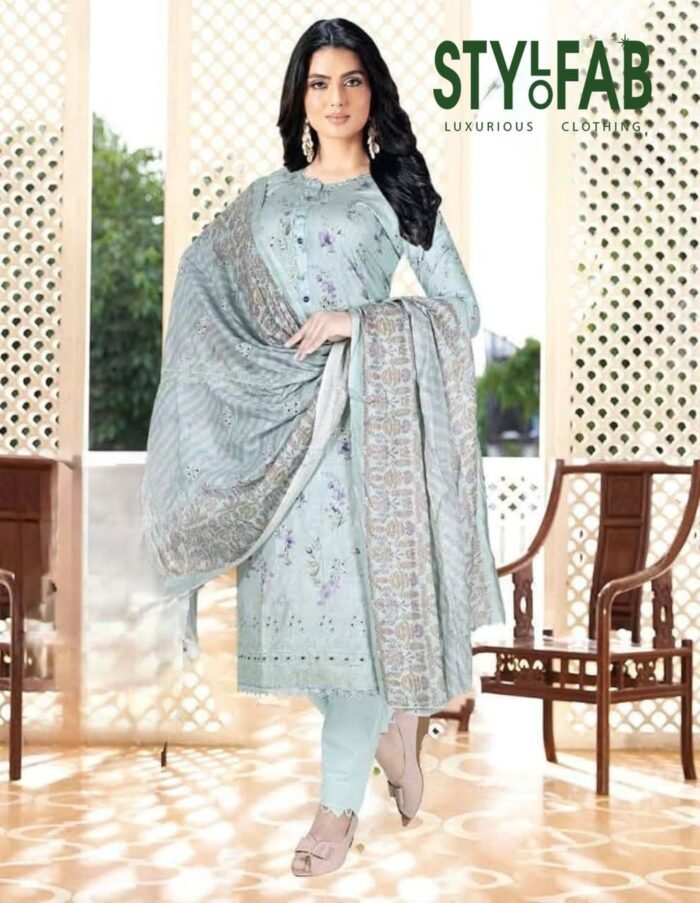 Bangladeshi Digital Printed Lawn by Mijaj - Image 5