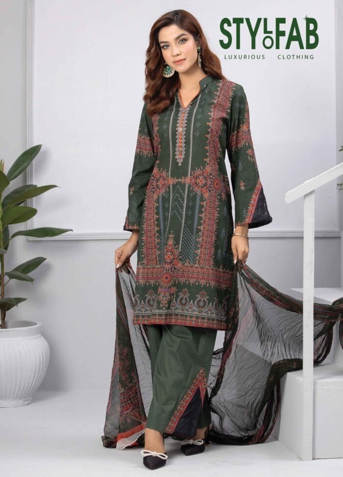 Pakistani Digital Printed Lawn-088 - Image 1
