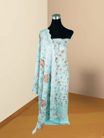 Premium Cotton Printed with Sequence work